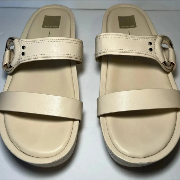 Dolce Vita Womens CICILY Cream Sandals Women’s Size 11 Summer Slides - Picture 2 of 13